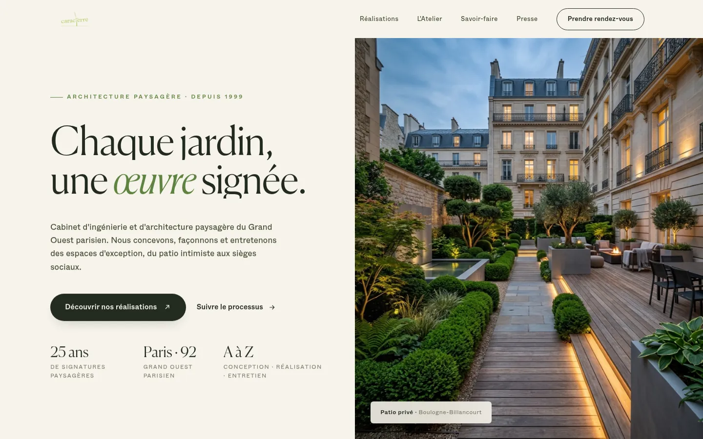 Refonte d'un paysagiste